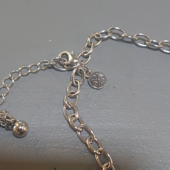 Ginger Snaps Silver Necklace Pink Snaps - Picture 3 of 3